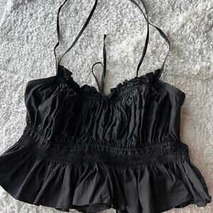 LPA Black backless tank top